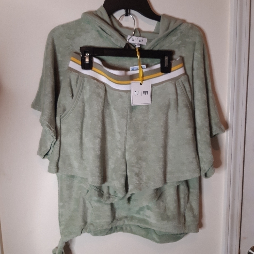 OLI viv Teryycloth Casual loungewear short set L